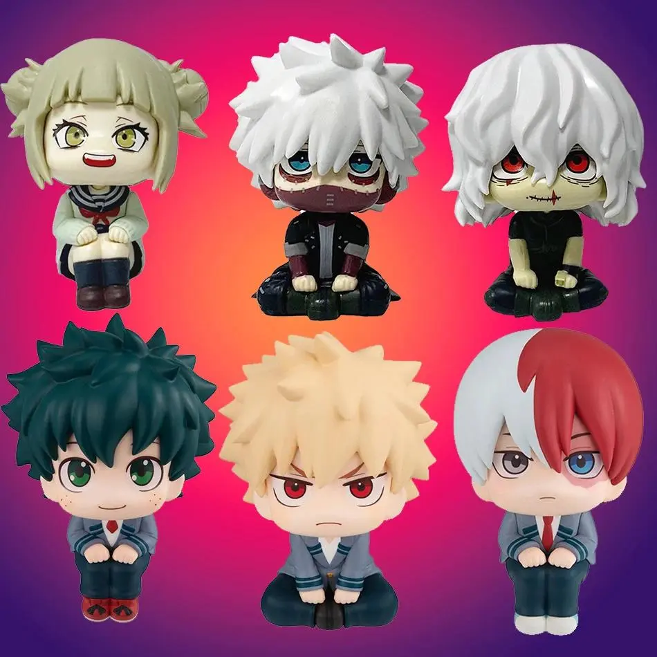 10CM Q-Version MY HERO ACADEWIA Anime Figure Katsuki BakugoDeku Todoroki Shoto Action Figure Toys Christmas Boys Girls Gifts