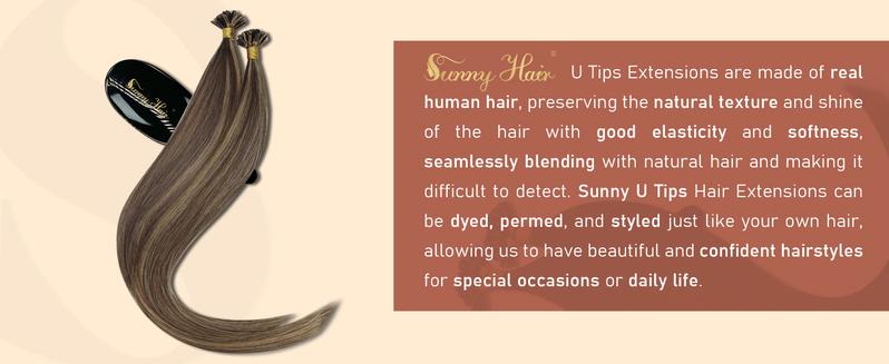 Sunny U Tip Hair Extensions Real Human Hair Suitable for all women Varied Selection