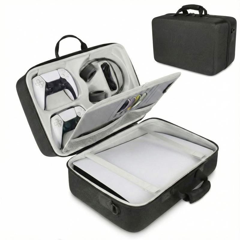 Travel Backpack for PS5 Console, Protective Carrying Case Storage Bag Compatible with Sony PlayStation 5 Console, Headset, Game Discs, for PS5 Controller, Durable Outdoor Rucksack