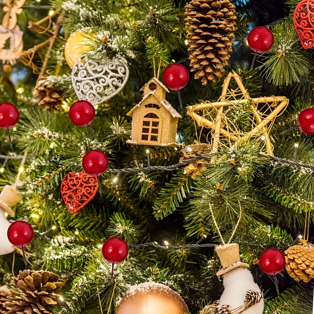 150pcs Christmas Artificial Pine Branches with Berries, 26.92cm Lifelike for DIY Crafts, Wreaths, Home Decor, Holiday Arrangements