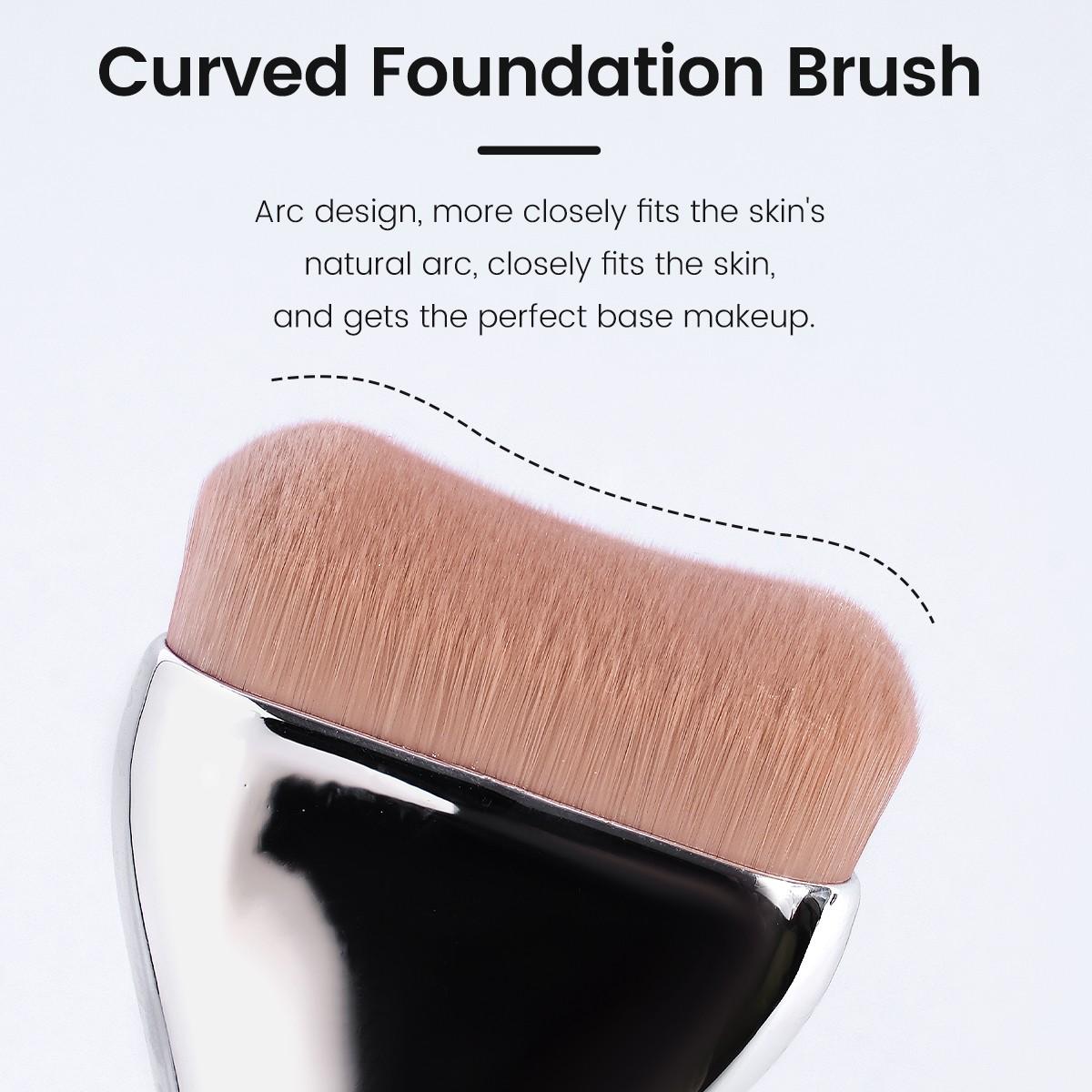 Maange 3-Piece Makeup Brush Set, Foundation Brushes, Professional Cosmetic Tools, Essential Beauty Essentials, Perfect for Daily Use