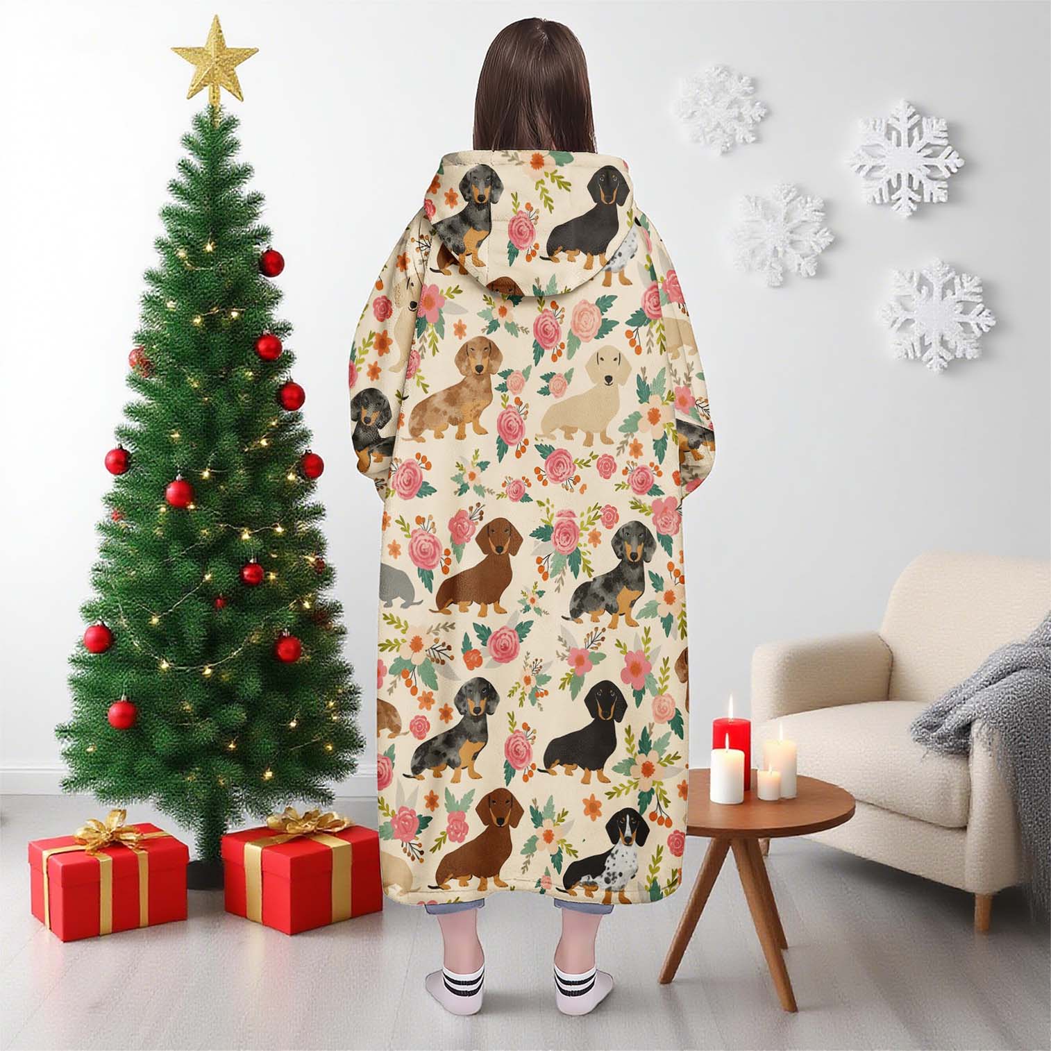 Cute Blue Cat Hooded Blanket, Soft Flannel Throw for Sofa, Home Leisure, Air Conditioning, Nap, Office Bed Camping Travel Gift, Cozy Hooded Blanket