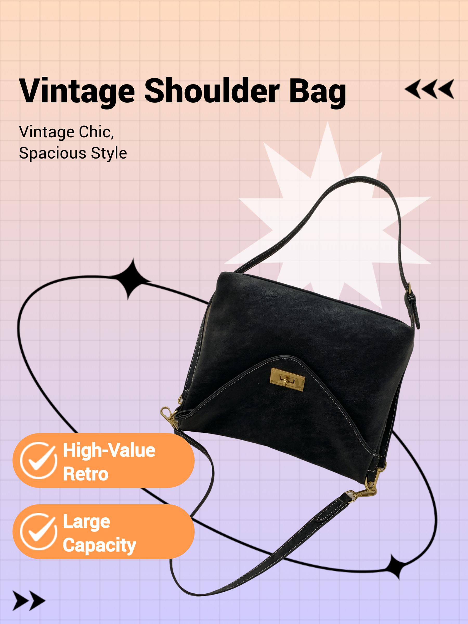 High-Value Retro Bag New Fashion Underarm Large Capacity Simple Casual Versatile Shoulder Bag for Women, Stylish and Trendy Design