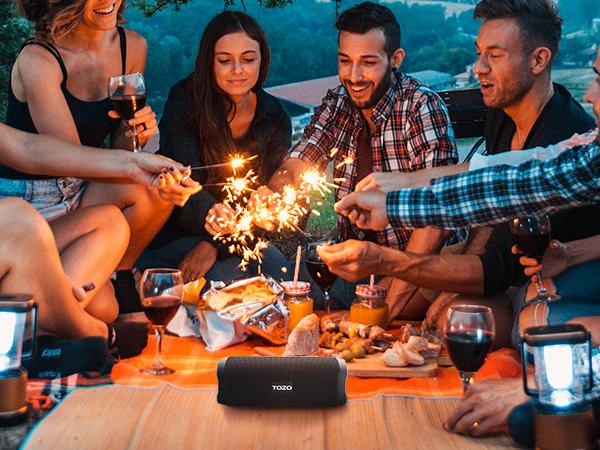 TOZO PA2 Bluetooth Speaker with Dual Drivers & Dual Bass Diaphragms Audio Smartphone FathersDayGift