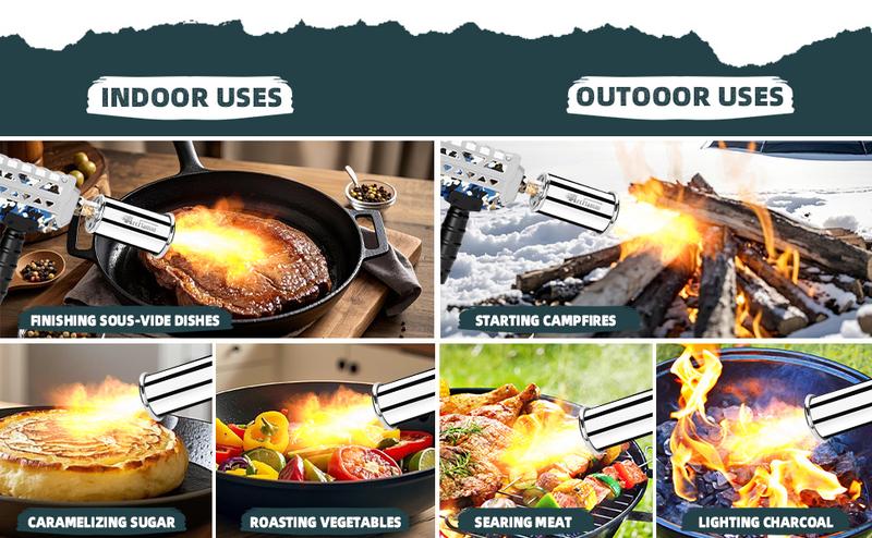 ARTFLAMM Powerful Propane Torch Gun, Multi-use Torch With Adjustable Flame, Blow Torch for Campfire, Fire Pit Starter, Fun Gift (Propane Tank Not Included)