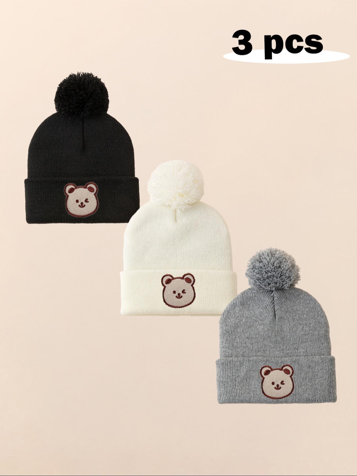 Knitted Hat for Newborns & Toddlers, Warm Winter Beanie for Outdoor Use, Casual Style Daily Commute Cap, Suitable for Fall & Winter, Bonnet