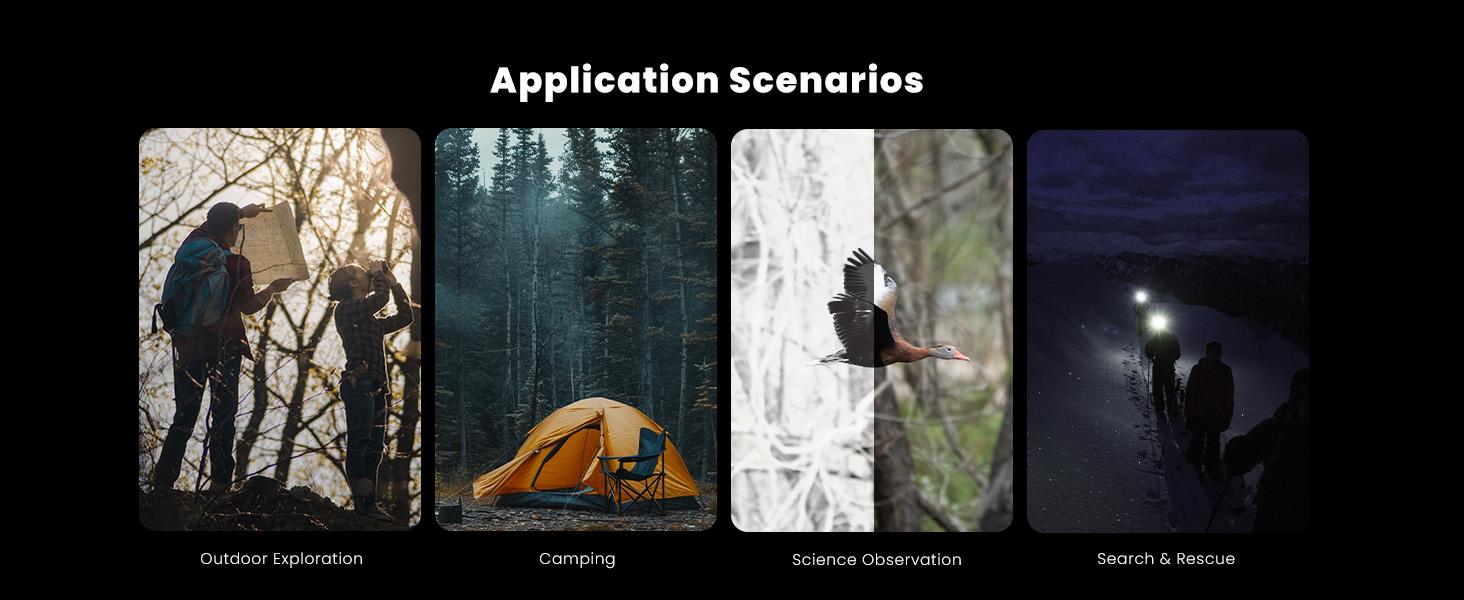 MiLESEEY TNV10 PRO Thermal Monocular 320x240 13mm 1000 Yards 50 Hz Aircraft Mg-Al Alloy Night Vision Handheld Imaging 4X Zoom Video Recording UHD Mode Outdoor Wildlife Hunting Gift,Christmas gift for man