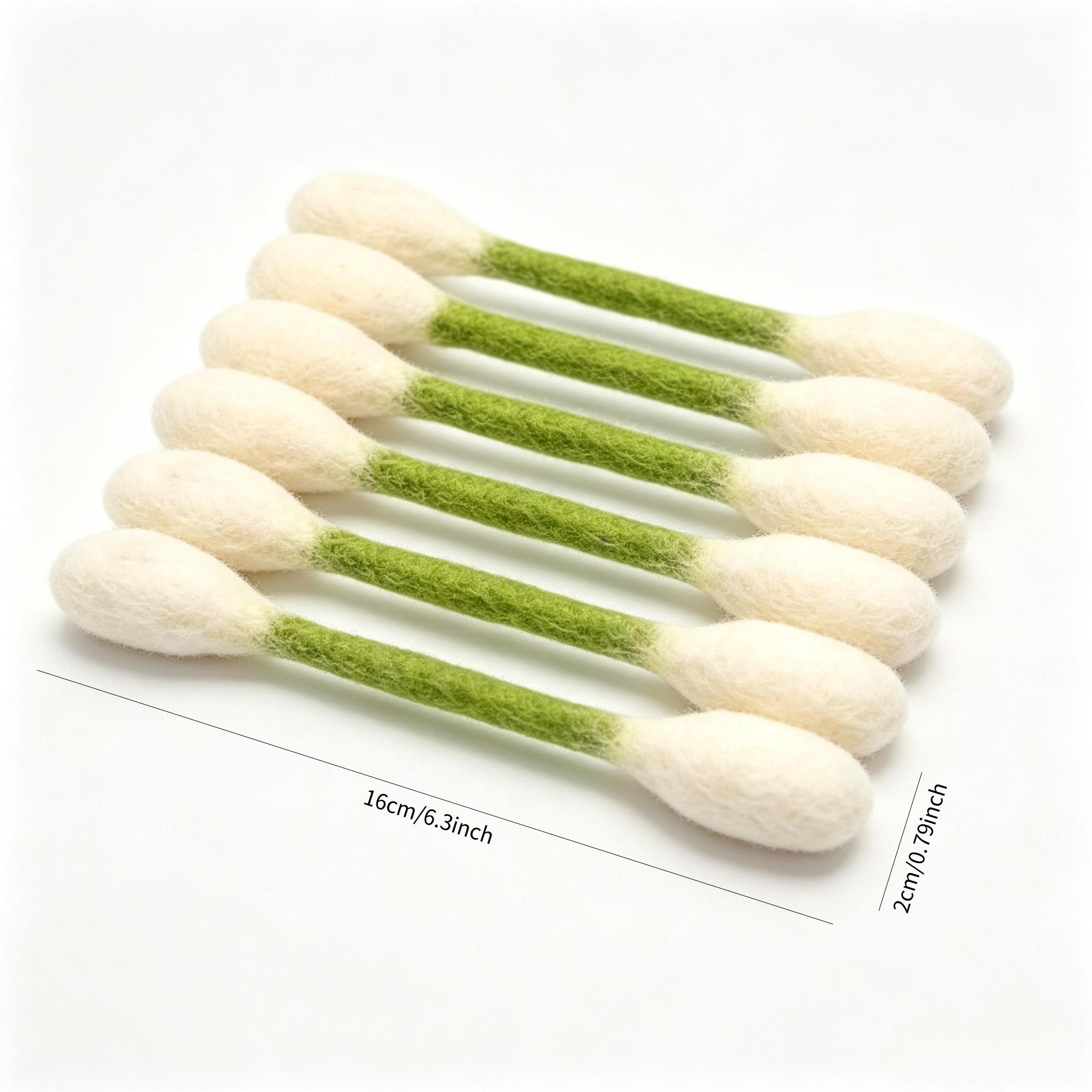 6 Pack Giant Cotton Swab Shaped Cat Toys, Soft Felt Teething Sticks, Durable Interactive Indoor Kitten Chew Toys, Anxiety & Boredom Relief Pet Accessories, Dental Cleaning Play Toys for Daily Cat Entertainment-YY1