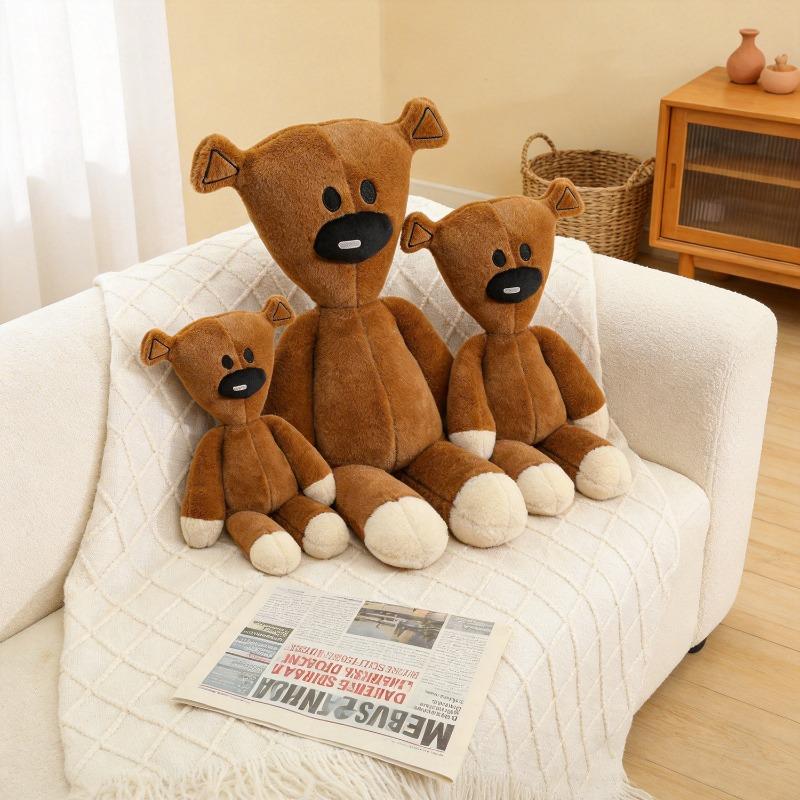 Kawaii Simple Brown Bear Stuffed Doll, Multiple Sizes Available, Sound‑Free Figurine