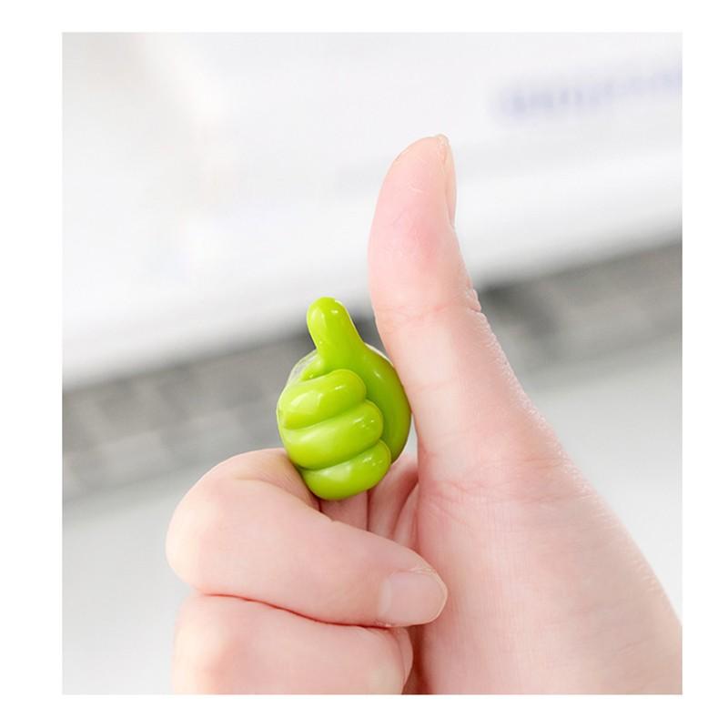 5-Piece Thumb-Shaped Organizer Set, Random Color, Multi-Functional Adhesive Hooks, Cable Management Clips, No Drilling Sticky Hooks