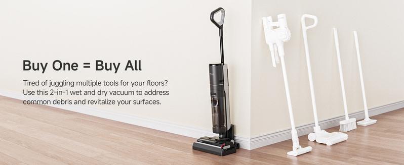 DREAME G10 Pro Vacuum Mop, Wet Dry Vacuum Cleaner, Cordless Vacuum Mop All in One for Hard Floors