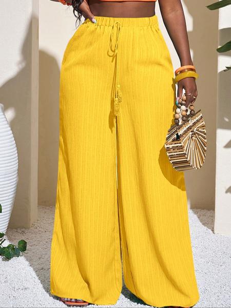 Women's Casual Fashion Wide Leg Pants, Geometric Pattern, Perfect for Music Festivals, Vacation, Business Casual Wear