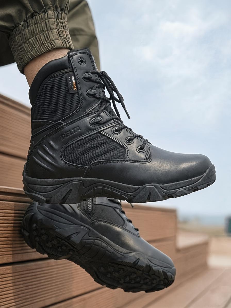 Newscheden High-DELTA Tactical Boots Outdoor Combat Boots Desert Training Boots Breathable Wear-Resistant Combat Boots Outdoor Hiking Boots Mountaineering Boots Non-Slip Wear-Resistant Men's Boots Jungle Camping Boots Comfortable Durable Boots Outdoor Act