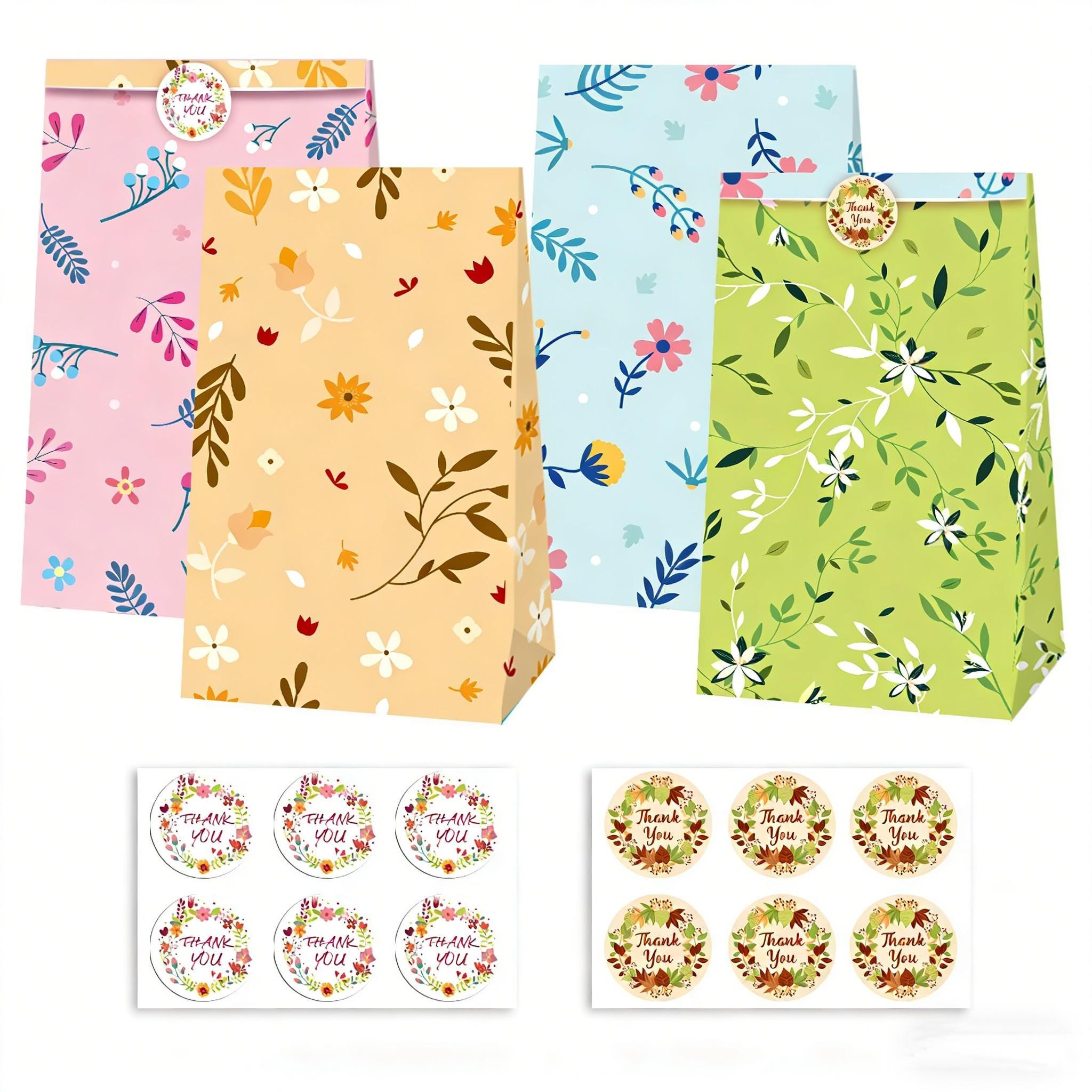 1 Set Floral Theme Paper Bag Set, Party Favor Bags, Birthday Candy Bags, Gift Wrapping Paper, Reusable Storage Bags, Decorative Handbags 1 Set Floral Theme Paper Bag Set, Party Favor Bags, Birthday Candy Bags, Gift Wrapping Paper, Reusable Storage Bags, Decorative Handbags