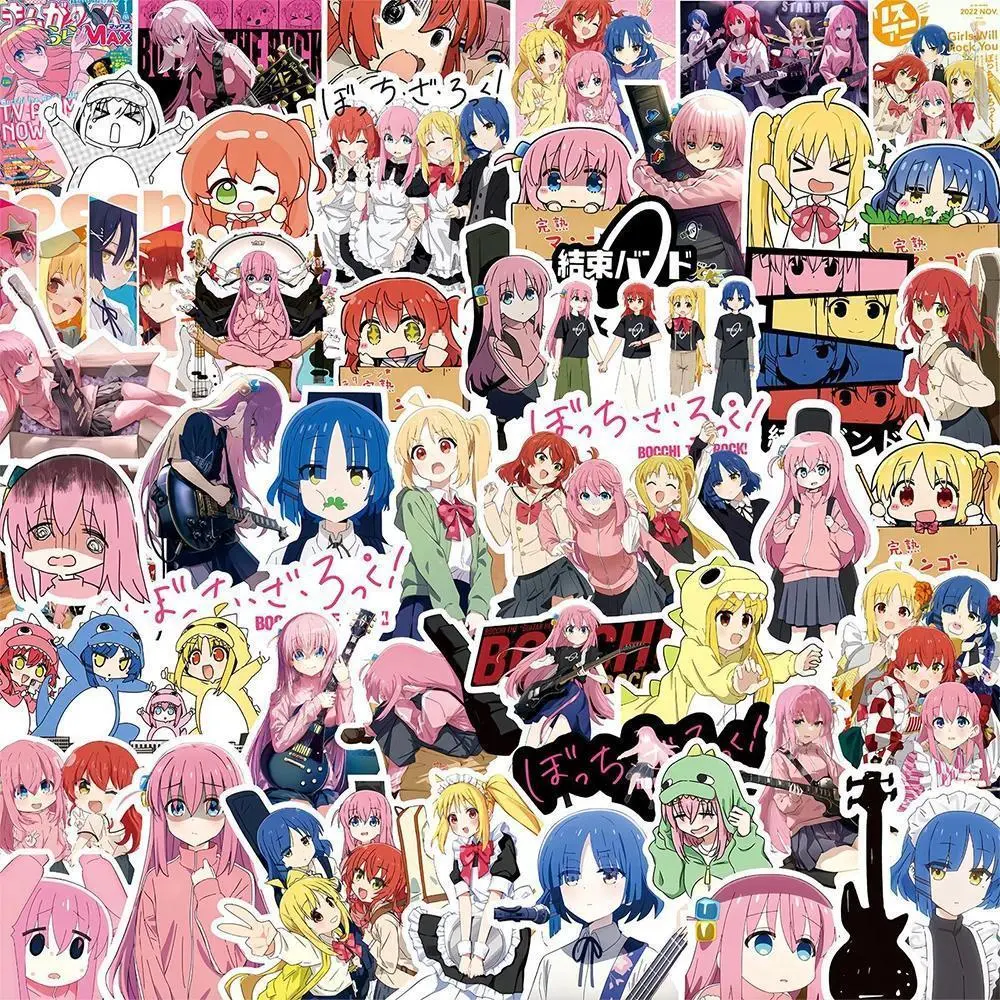 10/30/75pcs BOCCHI THE ROCK Anime Stickers Cute Cartoon Decals Toys DIY Laptop Phone Guitar Cool Graffiti Sticker Wholesale Popular stickers 2026 Hot selling toys