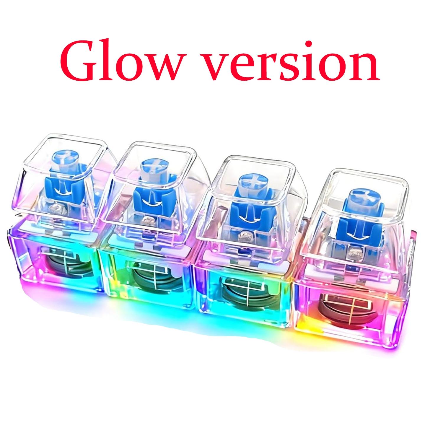 Glowing Keyboard Fidget Keychain, 4-In-1 Decompression Button, Stress Relief Fidget Gift, Transparent Color/, 1 Pcs Glowing Keyboard Fidget Keychain, 4-In-1 Decompression Button, Stress Relief Fidget Gift, Transparent Color/, 1 Pcs