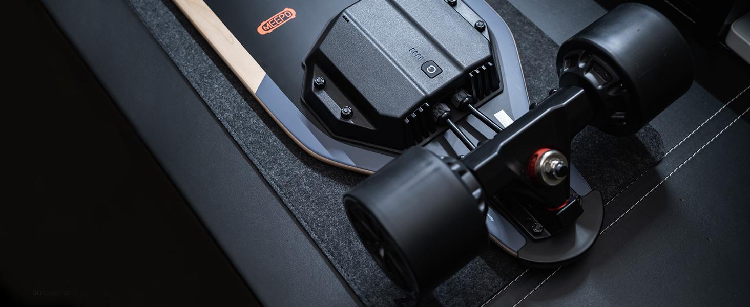 MEEPO V5 Electric Skateboard with Remote, Top Speed of 29 Mph, Smooth Braking, Easy Carry Handle Design, Suitable for Adults & Teens Beginners Mobgriptape Rubber Wheels skateboard skateboard skateboard