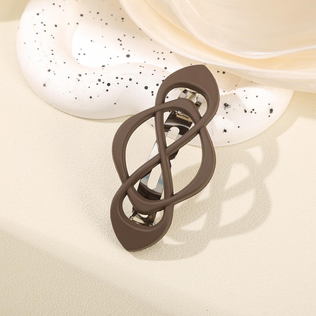 AWAYTR 4PCS Women's Elegant Simple 8-shaped Infinity Styling Holder Matte Claw Clips Spring Hair Barrettes Hair Accessories for Girls AWAYTR 4PCS Women's Elegant Simple 8-shaped Infinity Styling Holder Matte Claw Clips Spring Hair Barrettes Hair Accessories for Girls