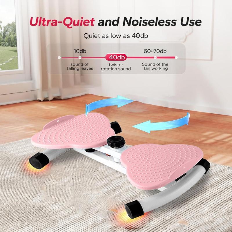 Waist Twister Machine – Silent & Non-Slip Ab Board for Core Strength & Tighten Waist – Home Gym Aerobic Exercise Equipment for Women, Supports 330 lbs