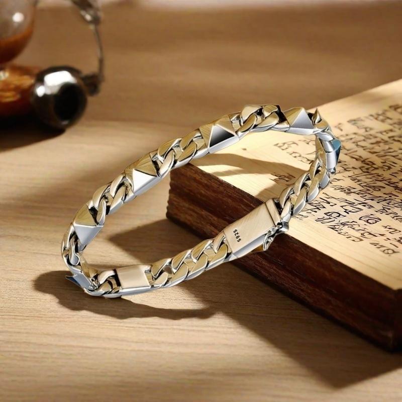 Full silver s999 bracelet Sterling Silver bracelet men's bracelet can be opened to wear for boyfriend's birthday holiday gift Silver weight 31 g /1.09 oz