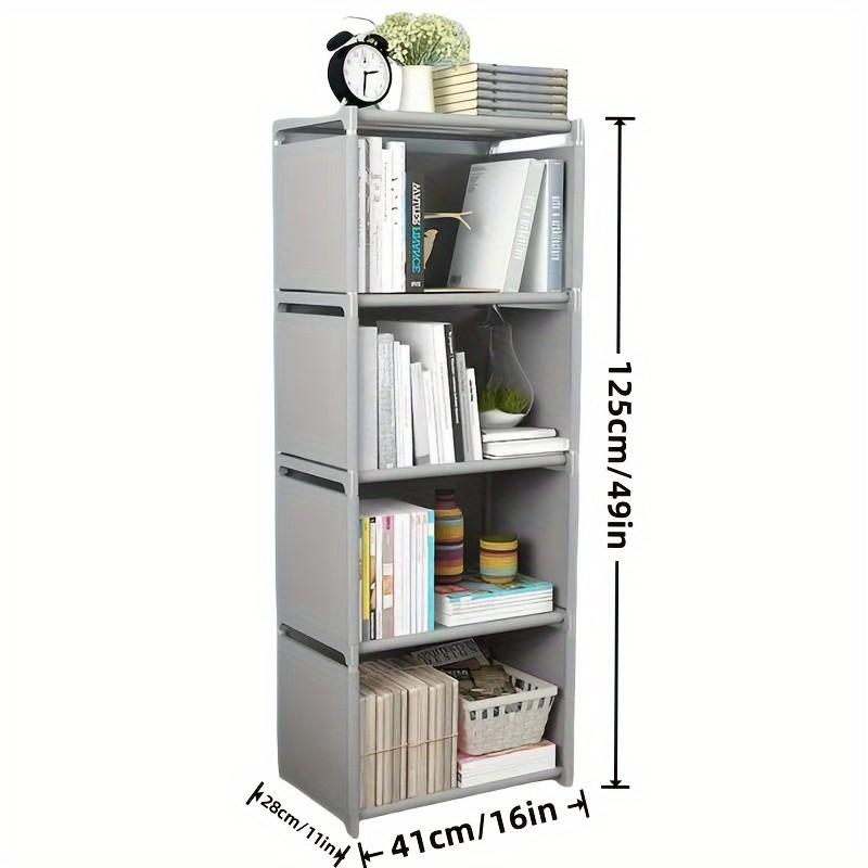 Four-Tier Ladder Bookshelf Wall-Mounted Display Rack, Durable Storage Solution with Compact Design for Books & Decor, Ideal for Home Libraries