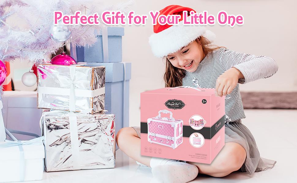 Pretend Play Makeup Kit,Washable Makeup Kit with Unicorn Bag,Make Up Kit for Christmas Birthday Gifts