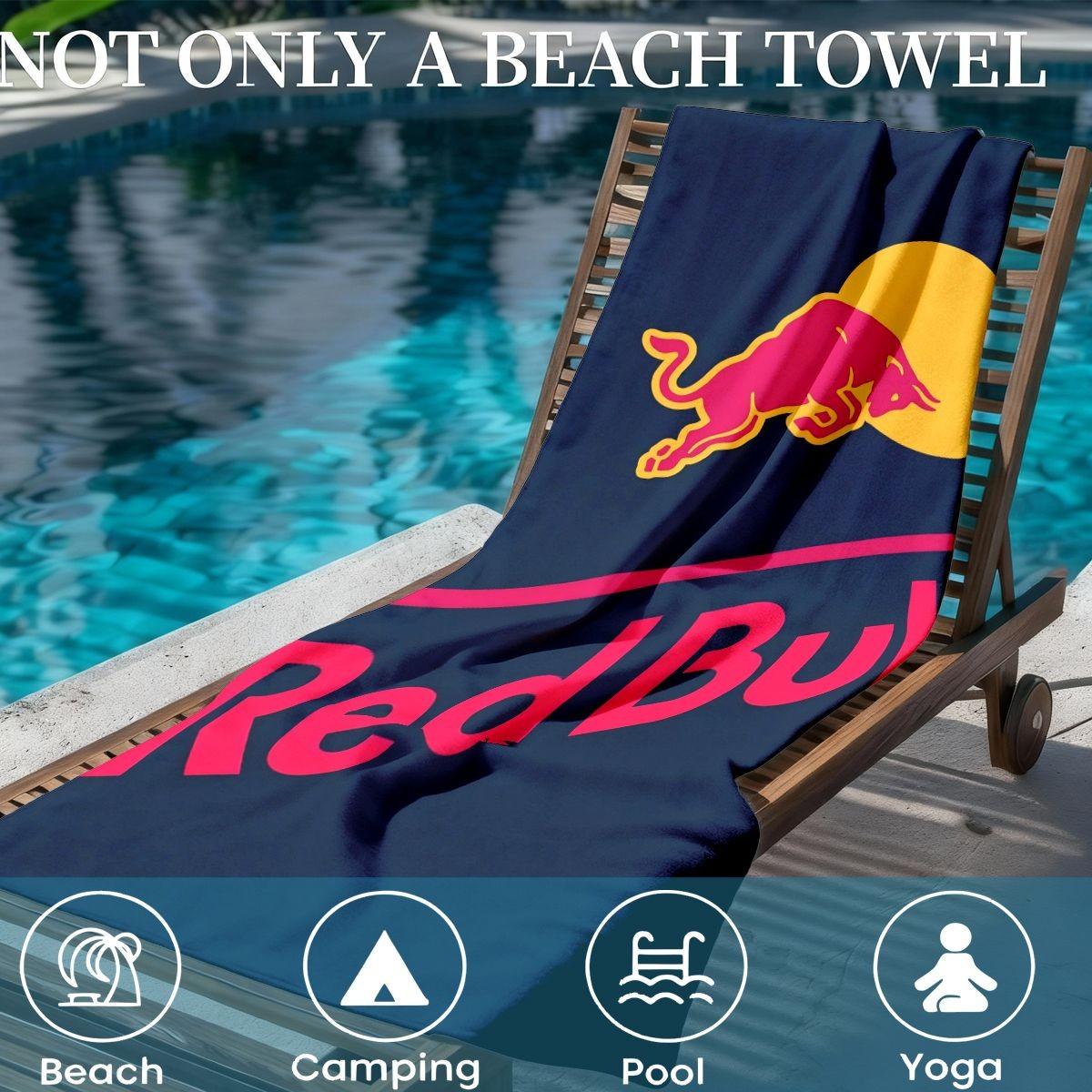 Bull Beach Towel, Quick-Dry Polyester, Sand-Resistant, Sun Protection, Large Bath Sheet, Lightweight, Surfing, Swimming, Yoga Essential