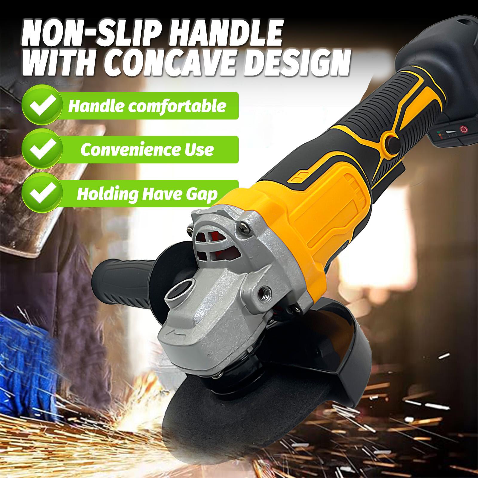Cordless Angle Grinder for DEWALT 20V MAX Battery, With 11000 RPM Brushless Motor and 3 Variable Speeds, Angle Grinder for Cutting, Griding, Polishing.(Without Battery)