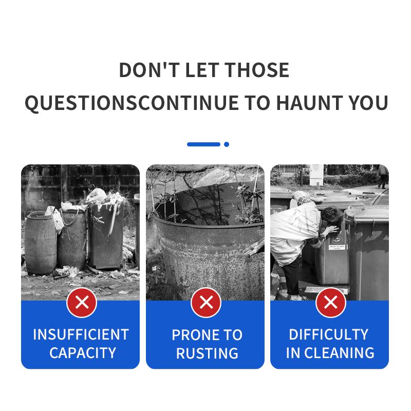 Bullet Shape Metal Trash Can Large Inner Bucket 25L 35L 48L 58L Multiple Colors Free Custom Pattern Printing for Hotels Catering Stores Shopping Malls Kitchens Commercial Household Use