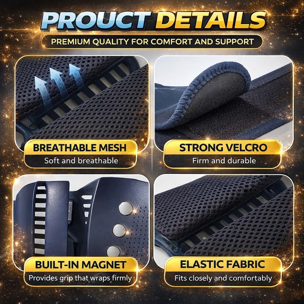 Adjustable Waist Support Belt for Men & Women, Dual-Wing Back Support Strap for Sitting, Driving, Desk Work, Travel & Workout, Breathable Mesh, 360° Wraparound Fit, Wide Coverage, One Size Daily Comfort