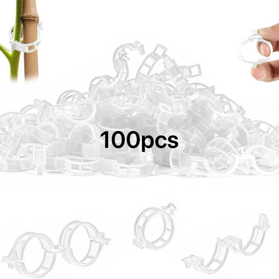 Plant Support Clips, Vegetables Plants, Garden Clips to Grow Upright Makes Plants Healthier, Greenhouse Garden Clips to Keep Plants Upright & Healthy