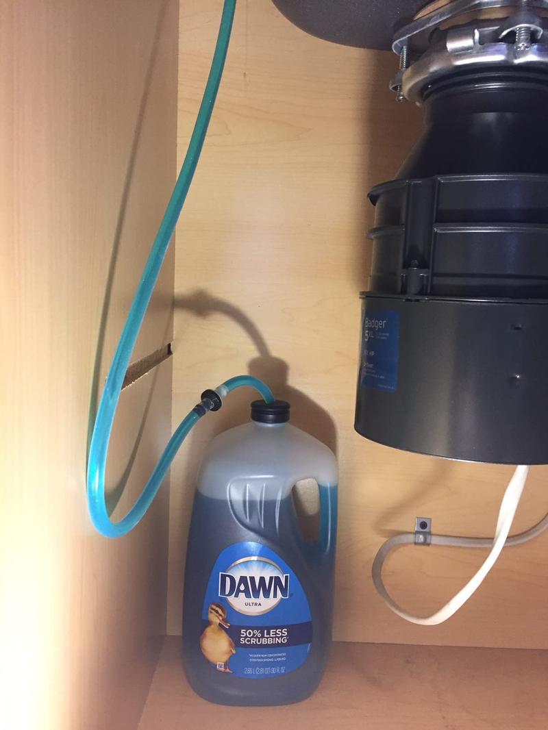 Kitchen Hack - Sink Soap Dispenser Tube Kit, with 47" Tube Hose and Check Valve for Prevent Backflow for Countertop Dispensador De Jabon de Cocina Kitchen Sink Accessories Home Goods Water White Silicone Bottle Container Installation Pump Outdoorfun