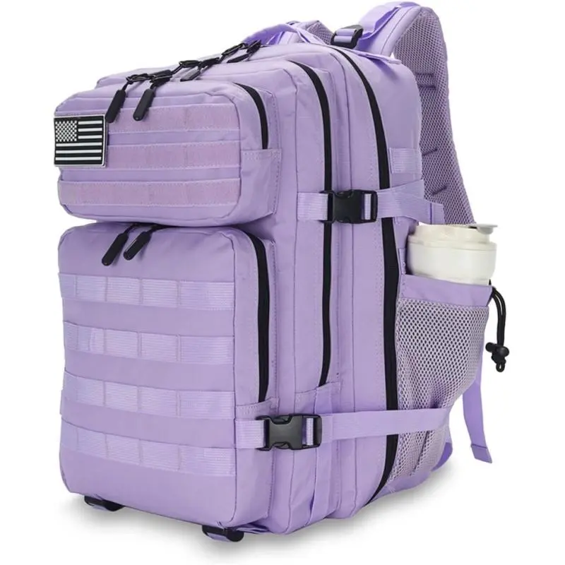 26L Purple Tactical Backpack for Women&Man - Molle Daypack for School & Gym