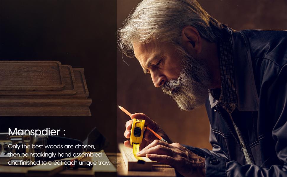 Wood 3 Tier Serving Tray Three Tiered Cupcake Stand, Rectangle Serving Platter Wooden Farmhouse Tiered Tray, Party Serving Brown Decorative Tray Decor