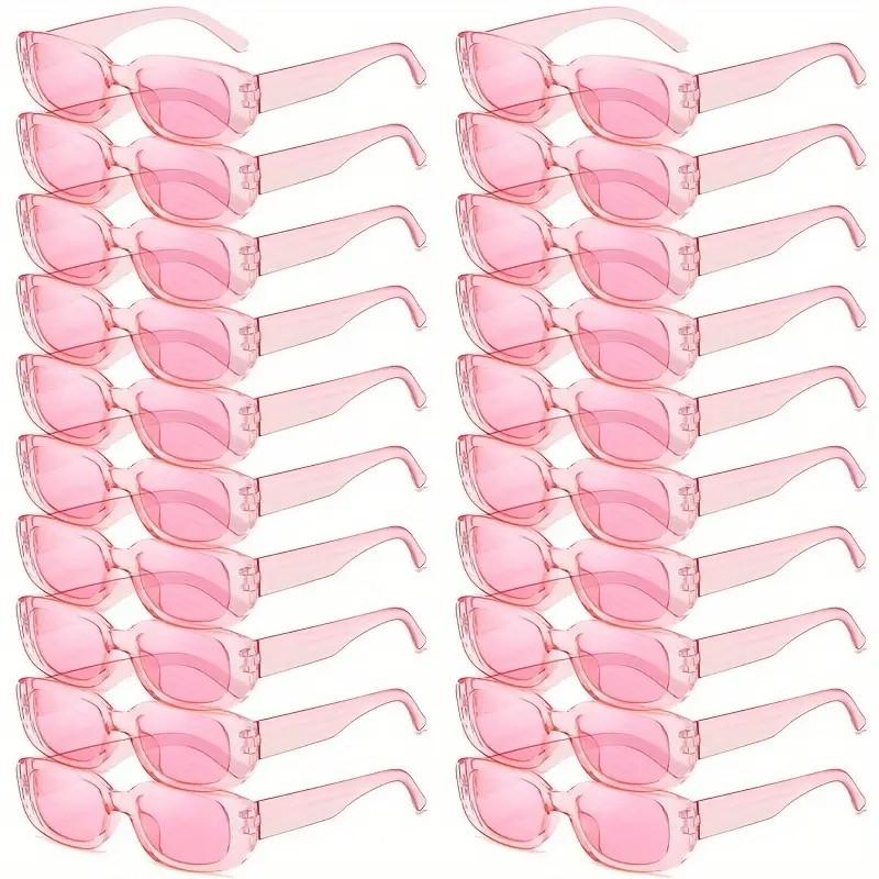 20pcs Retro Square Glasses, Classic Square Frame for Men and Women, Luxury Wedding Favors, Christmas, Valentine's Day, Rock Theme Party