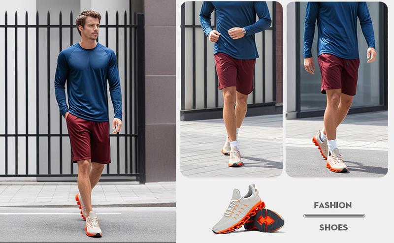 Men's Running Shoes Blade Tennis Walking Fashion Sneakers Breathable NonSlip Gym Sports Work Trainers,Knitted Mesh Breathable AndComfortable Platform Sneakers Runner Training Footwear Boy Athletic Closed Casual