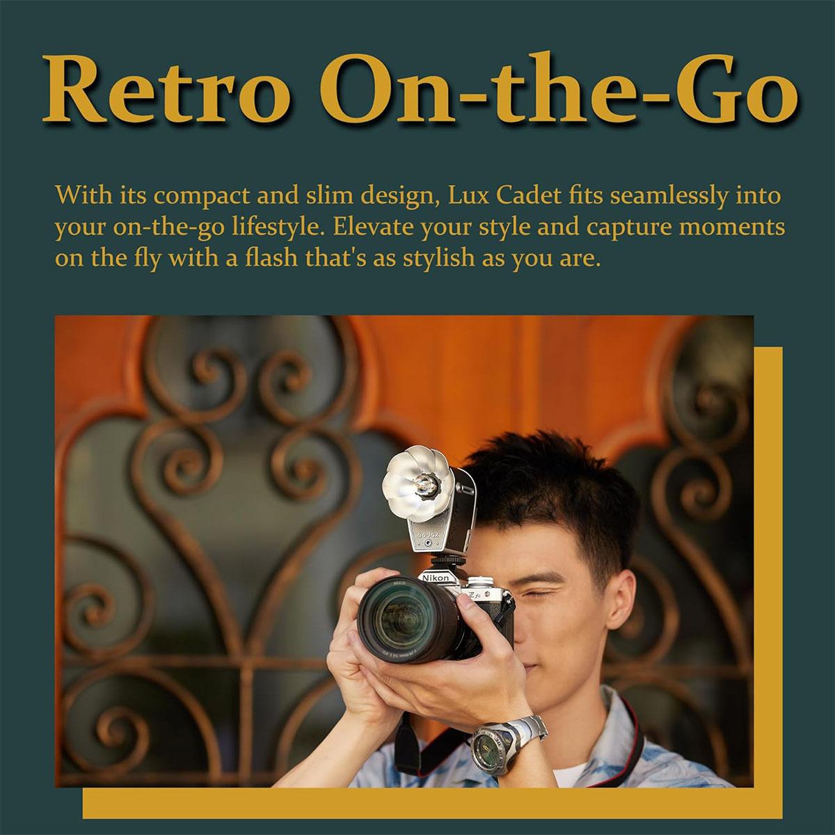 Godox Lux Cadet Retro Classic Camera Flash GN10 with 7 Levels Flash Power 6200K±300K with S1/S2 Optical Control On Camera Flash Built-in Battery for Camera,Lightweight Compact,Compatible Mountings Nikon/Sony/Canon/Fuji/Sigma/Leica/Panasonic/Olympus