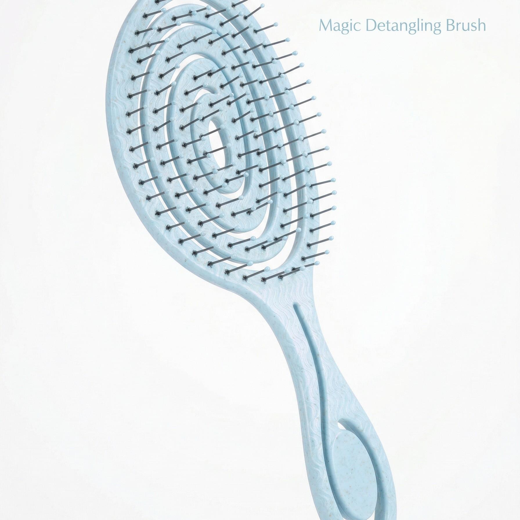 1PC Spiral Detangling Hairbrush TikTok Viral, Unique Hollow Out Vent Brush, Anti-Tangle Fluffy High Volume Comb, No Snag Scalp Massage Brush for Curly & Straight Hair, Dorm Home Use for Women Girls, Beginner Friendly Hot Sale