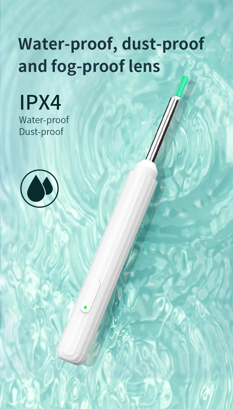 TikTokShopRestock-Earwax removal tool kit with camera, portable 360° wide-angle ear cleaner, Type-C charging, waterproof, suitable for iPhone and Android phones,Father's Day Gifts