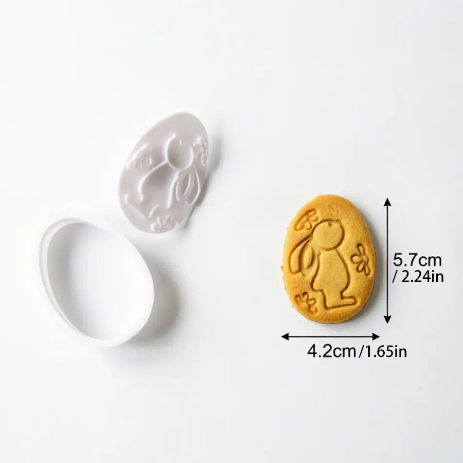 Nordic Vintage Rabbit Church Tulip Basket Cookie Mold, 3D Pla Plastic Baking Tool, Perfect for Birthday, Wedding, Valentine's Day, Mother's Day