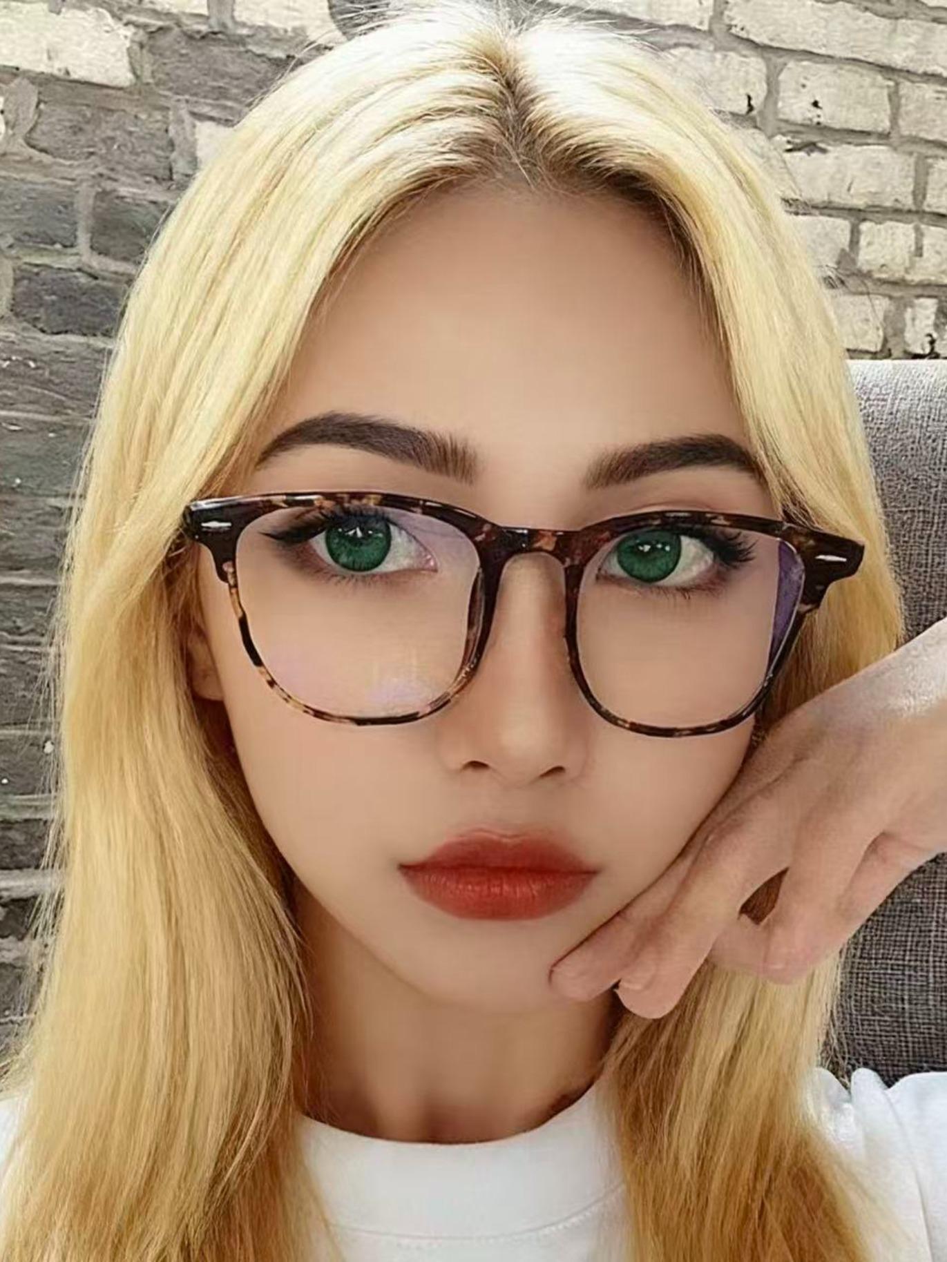 Vintage Lightweight Fashion Eyeglasses Set, Classic Fashion Glasses, Full Frame Design, Versatile Style, Suitable for Daily Commute, Home, Casual, Photography, Travel