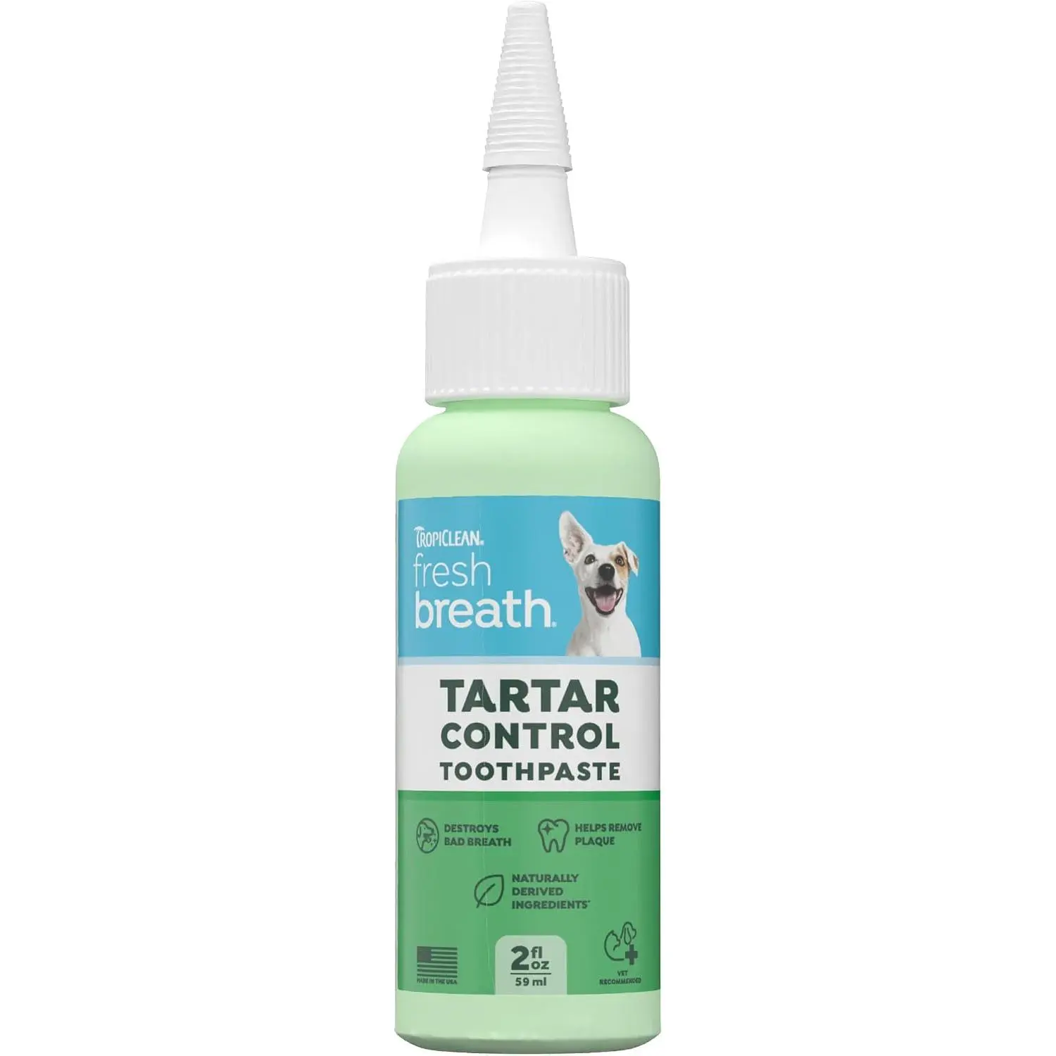 2oz Pet Oral Care Brushing Gel, Dog & Cat Toothpaste for Teeth Cleaning, Compatible with Pet Toothbrushes