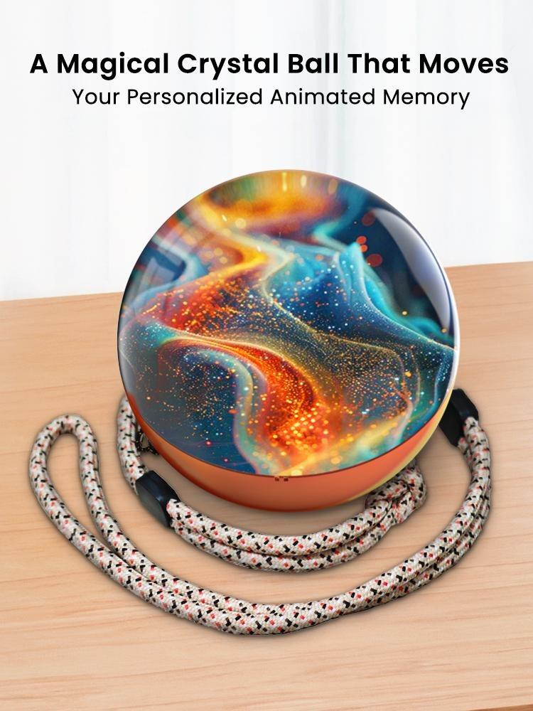 2.7inch crystal ball, video play electronic ball, round 3D ball playing videos and pictures round display for anniversary、birthday gifts, advertising display balls, electronic photo albums