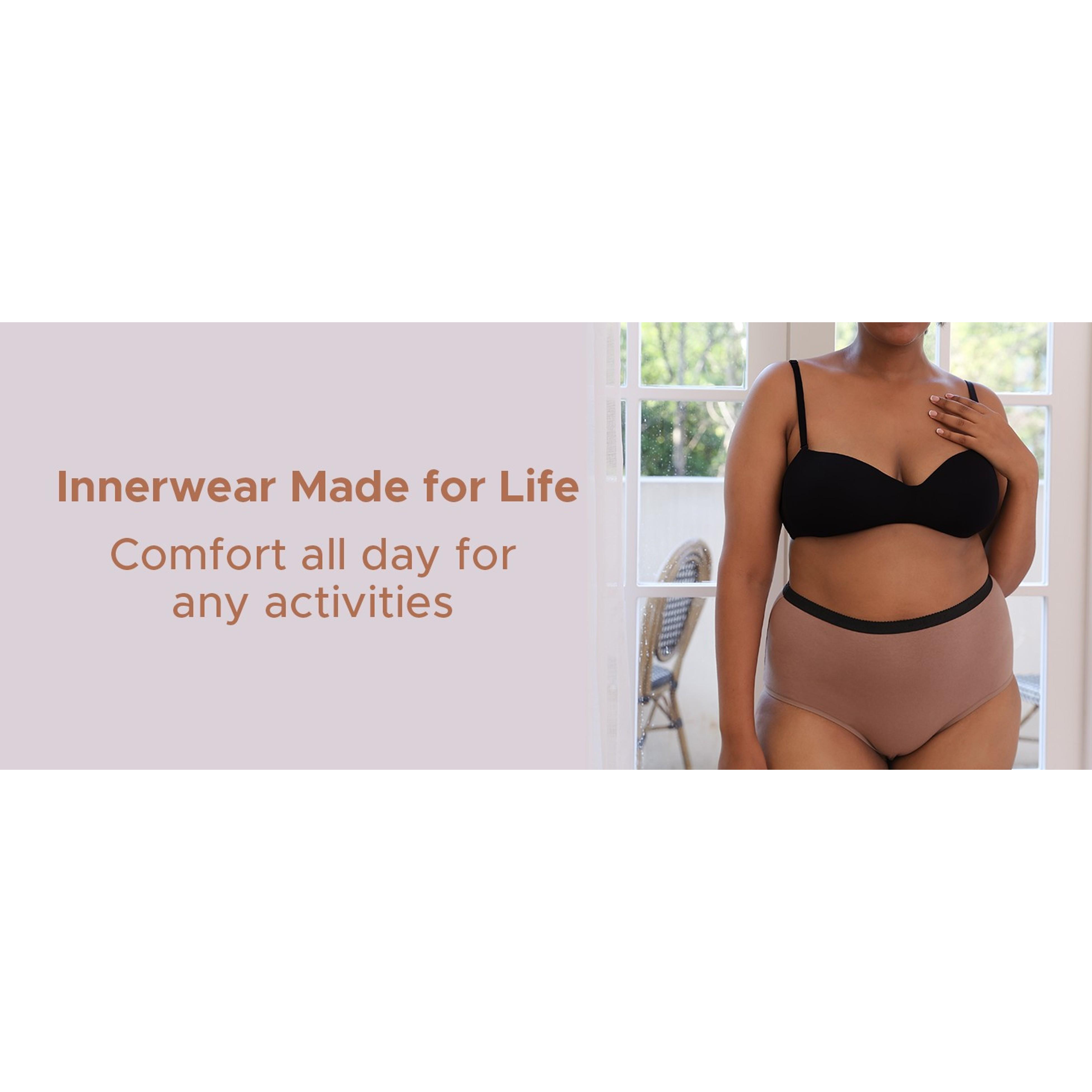 Plus Size XL-6XL Big Curvy Woman Cotton Underwear High Waist Briefs 5-Pack(Gift)
