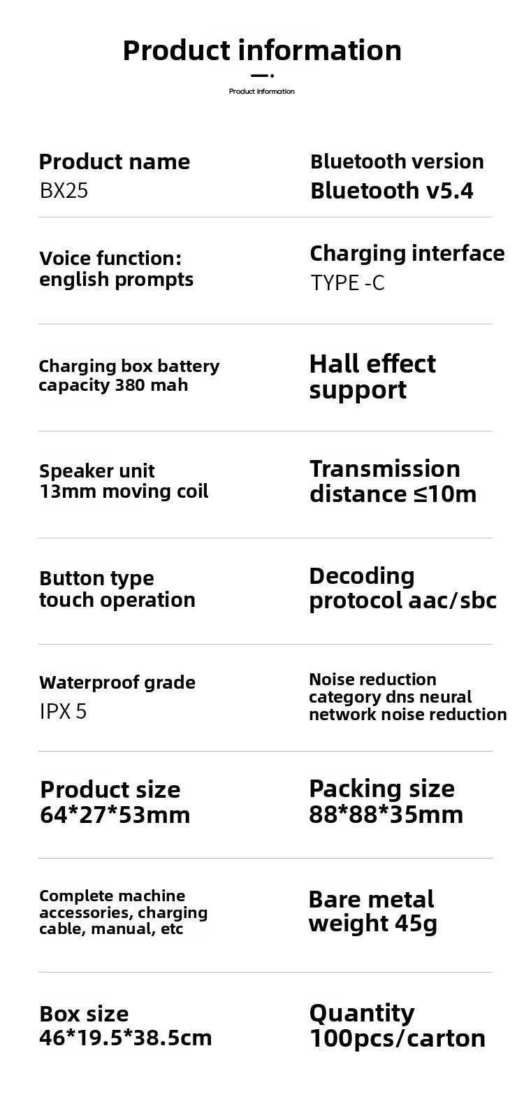 Intelligent noise reduction in-ear wireless digital display binaural stereo bass bluetooth headset Deep Earbuds