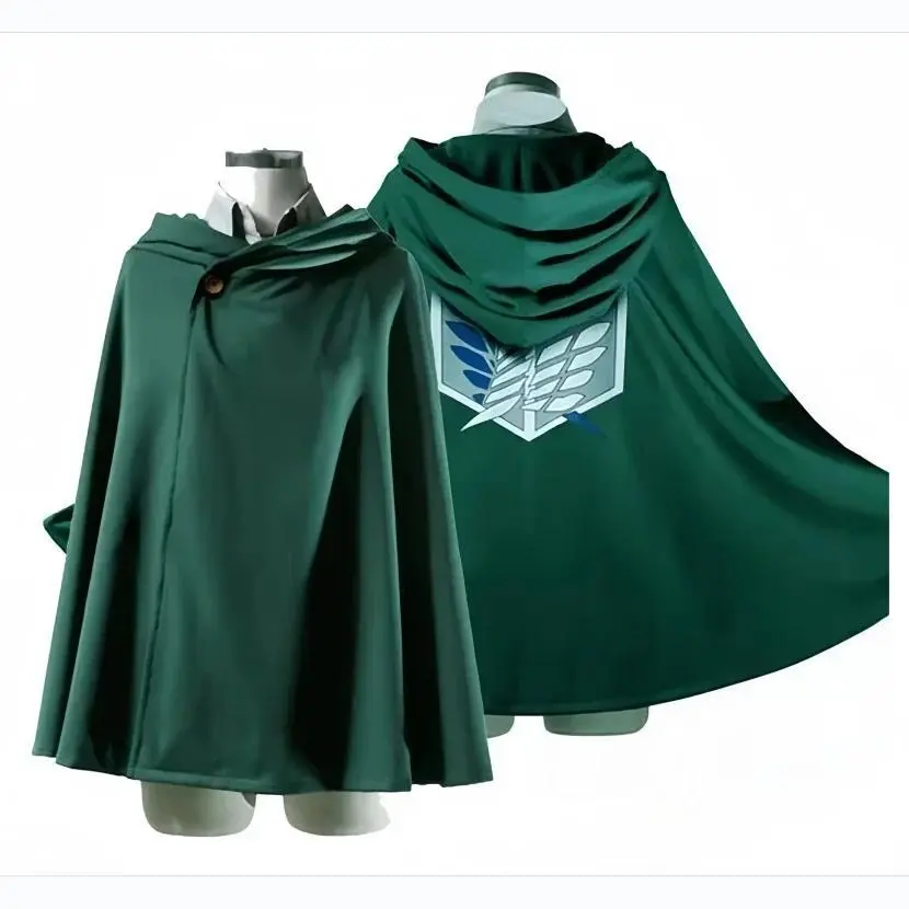 Anime Attack on Titan Cloak Shingeki No Kyojin Scouting Legion Cosplay Costume Green Cape Mens Clothes Women Halloween Christmas