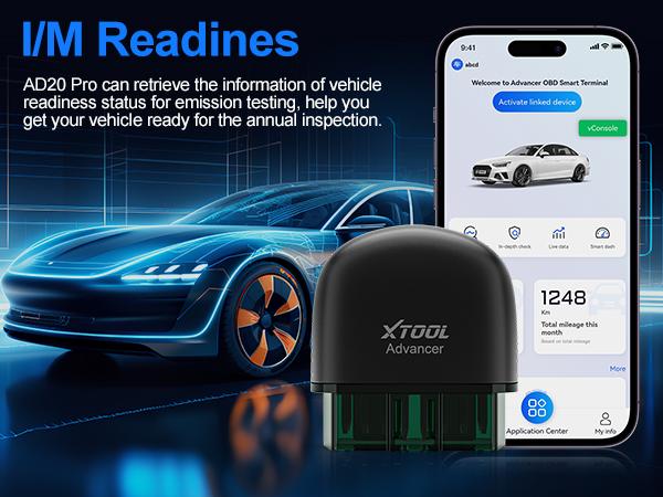 XTOOL AD20 Pro AI-Powered OBD2 Scanner | All System Diagnostics | Performance Test & Smog Check | Oil/Battery/EPB Reset | Lifetime Free Updates