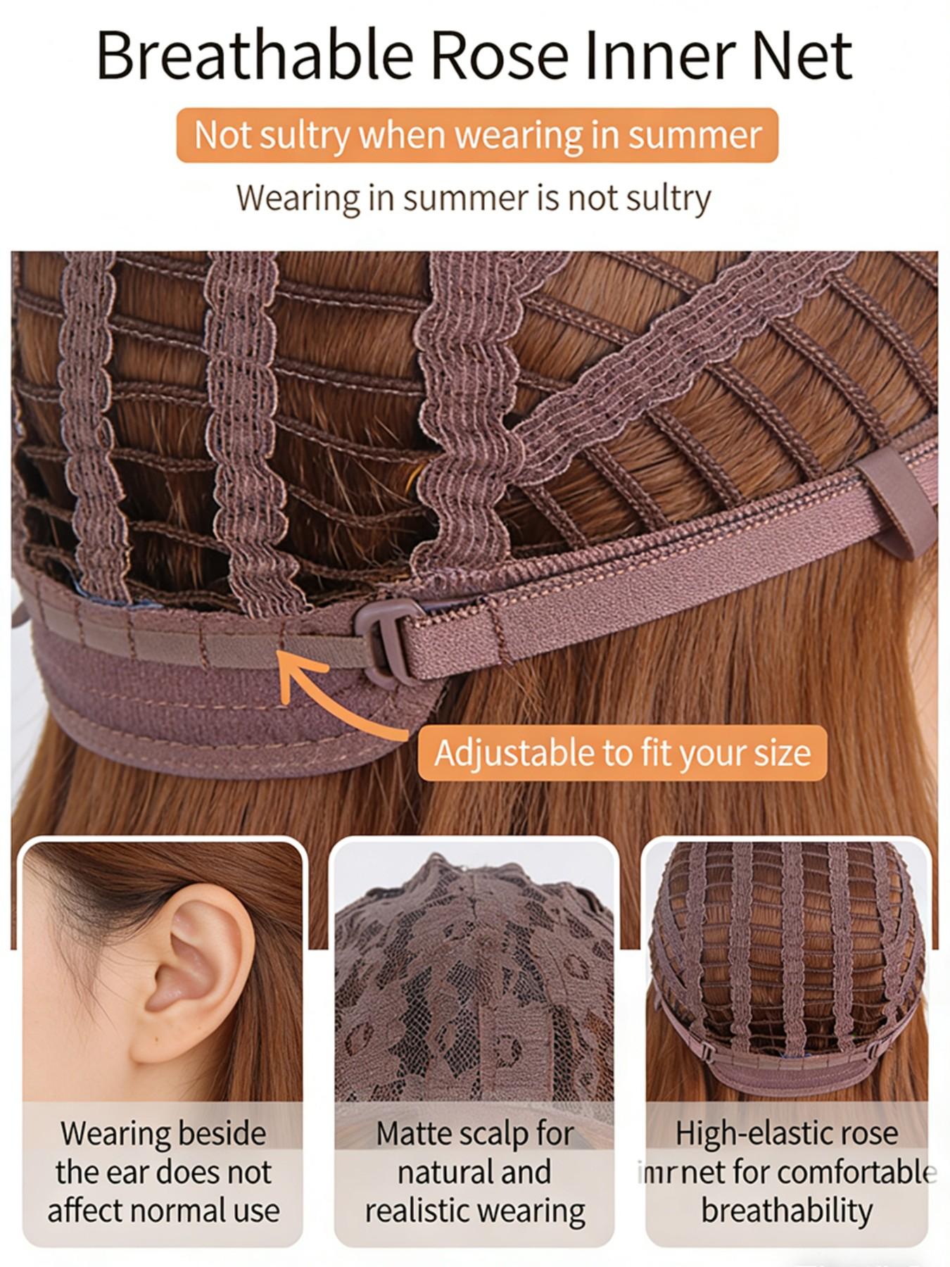 Bigtrse Women's 26-Inch Wavy Synthetic Wig, Platinum, Heat-Resistant Fiber, Natural Hairline, Perfect for Halloween, Parties, Daily Wear