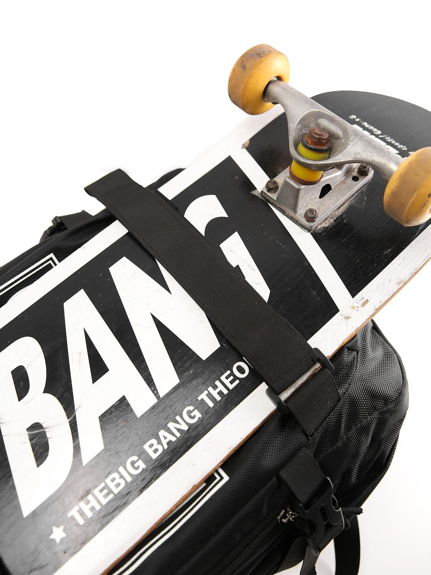 A must-have backpack for street fashion! Durable Backpack, Made of waterproof nylon, featuring a multi-pocket design and straps to secure a skateboard | Stylish Daypack, Perfect for school, commuting, skateboarding and outdoor sports!