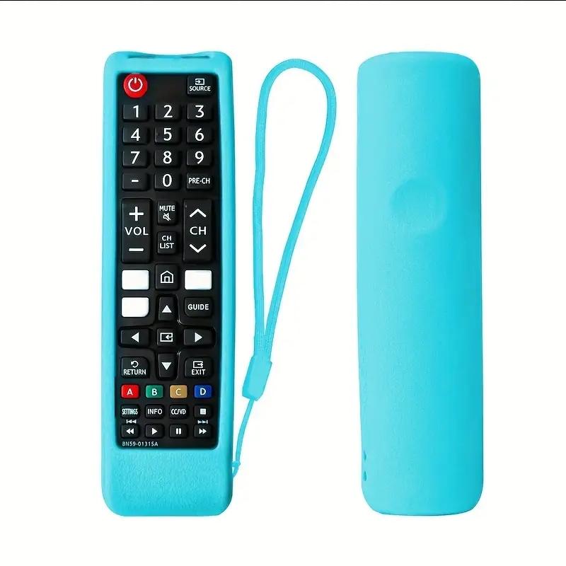 Silicone Protective Dustproof Cover for Smart TV Remote Control, Anti-Fall Removable Washable Design with Lanyard, Compatible with Multiple Models